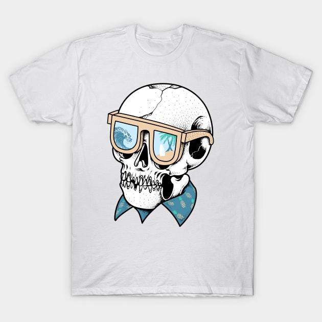 Skull Holiday T-Shirt by quilimo